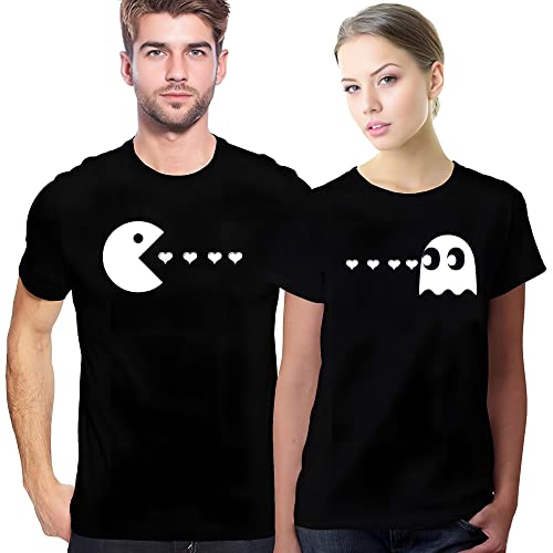 Matching Couples Shirts Pacman His and Her Shirt Set for Men Women T-Shirt