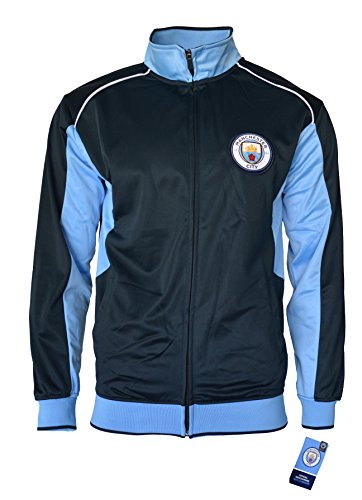 Manchester City Jacket Track Soccer Adult Sizes Soccer Football Official Merchandise (XL, Navy)