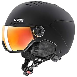 uvex Wanted Visor, Casco da Sci Unisex-Adult, Black Mat, 54-58 cm
