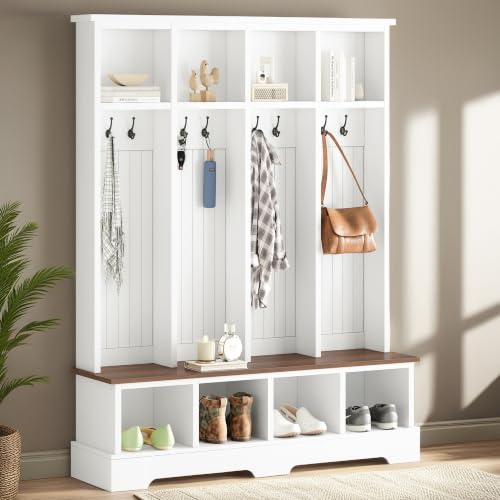 Merax 59-Inch Hall Tree with Cubbies