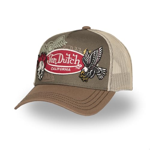 Casquette Von Dutch homme et femme kaki visière courbée style rétro