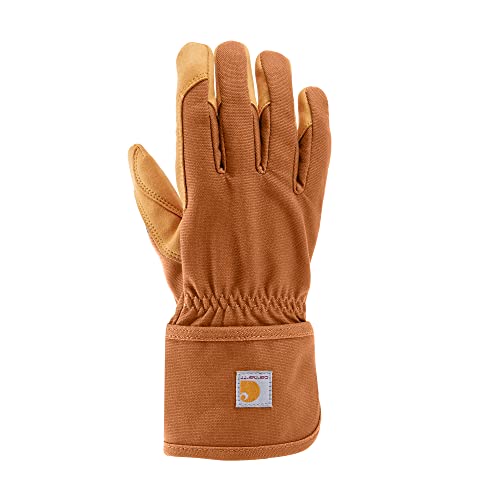 Carhartt Women's Rugged Flex Synthetic Leather High Dexterity Safety Cuff Glove, Brown, M - image 1