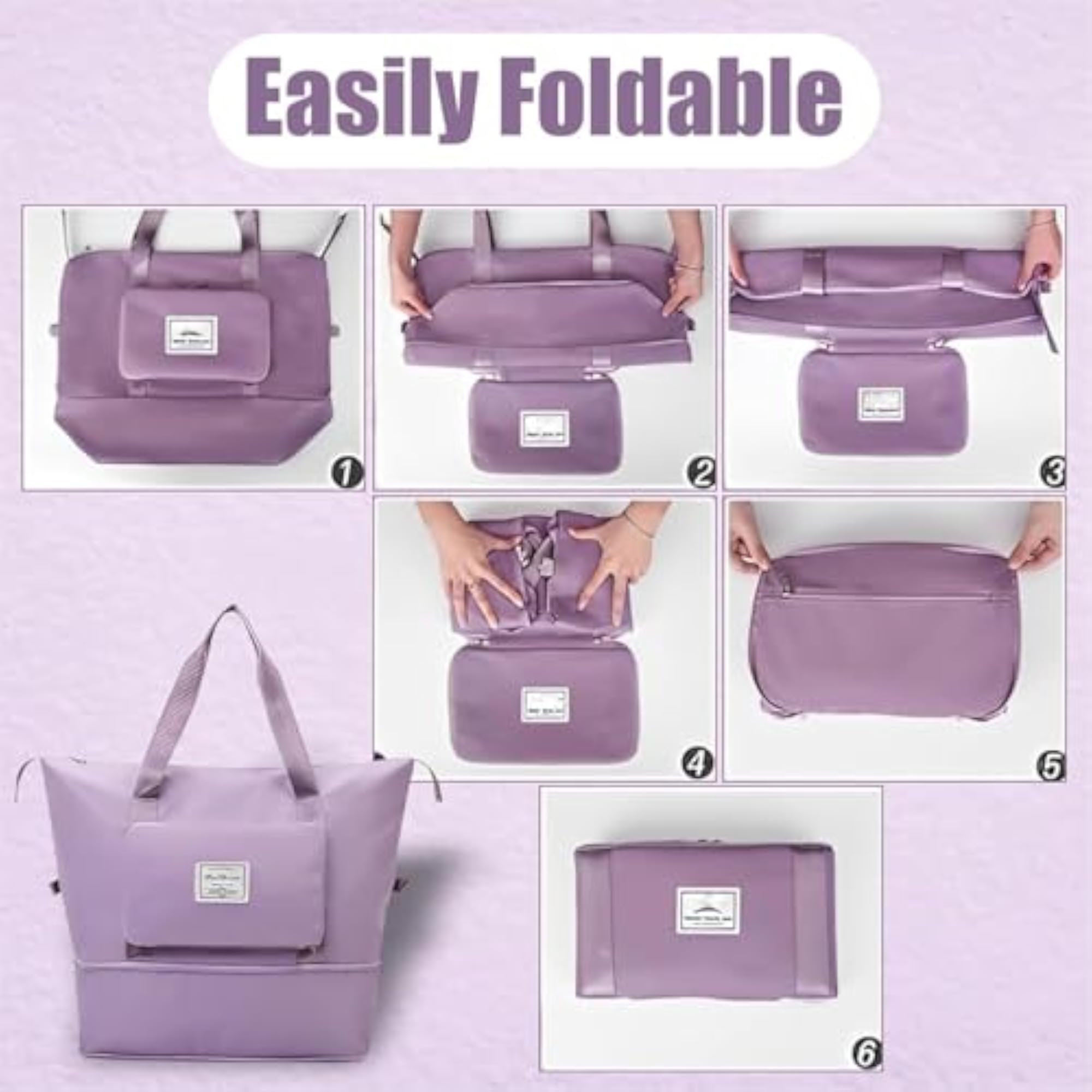 41L Expandable Duffel Travel Bag, Waterproof Vanity Bag