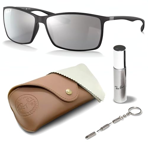 Ray-Ban RB4179 LITEFORCE Square Shaped Sunglasses for Men & Women with Official RAYBAN Eyewear Kit