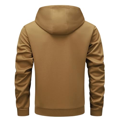 Men's Oversized Quarter Zip Hoodie Plaid Collar Fleece Lined Sweatshirt Workout Long Sleeve Top3