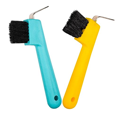 MEISH 2 Pieces Horse Hoof Pick Brushes Horse Grooming Tools Grooming Cleaning Accessories for Horses Sheep Cattle Random Color - Image 4