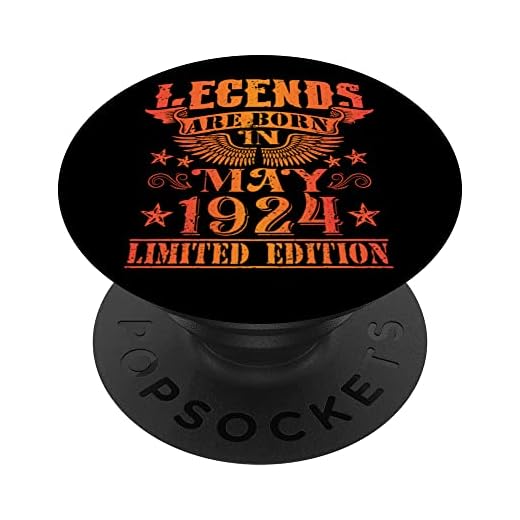 Cumpleaños Mayo 1924 Edición Limitada Regalo Legend May PopSockets PopGrip Intercambiable