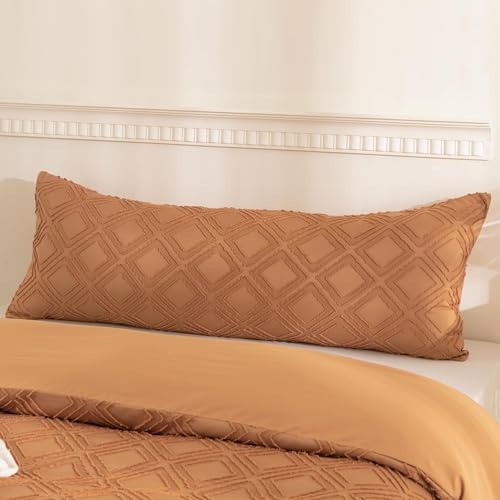 JELLYMONI Pillowcases Body Size Rust 1 Pack Boho Plaid Bed