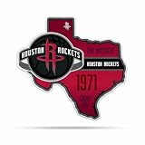 Rico Industries NBA Basketball Houston Rockets State Shape Shape Cut Pennant - Home and Living Room Décor - Soft Felt EZ to Hang