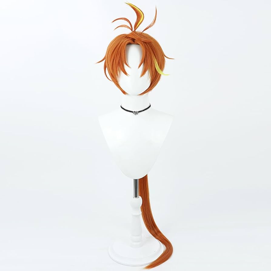 Amazon.co.jp: 夕凪ツバサ オレンジ色 長おさげ コミケ ウィッグ