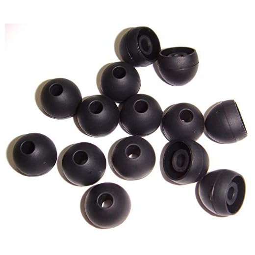 Xcessor Silicona Almohadillas de Repuesto 7 Pares (Juego de 14 piezas). Grande, Negro