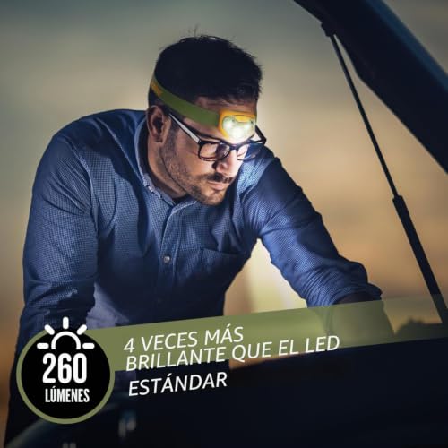 Linterna frontal Energizer Vision HD+ pack de 2 focos LED regulables 5