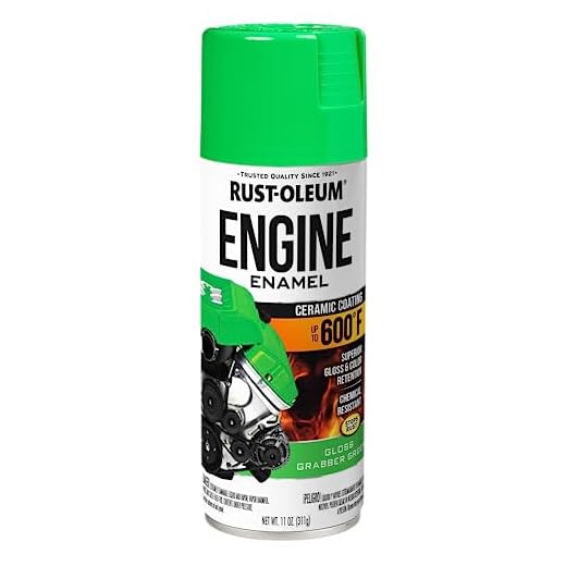 Rust-Oleum 366436 Engine Enamel Spray Paint, 11 oz, Gloss Grabber Green, (Pack of 1)