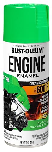 Rust-Oleum 366436 Engine Enamel Spray Paint, 11 oz, Gloss Grabber Green, (Pack of 1)