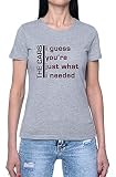 Hopestly The Cars Just What I Need T-Shirt pour Femmes Gris à Manches Courtes et Léger à Col Rond Women's Grey Crew Neck XL