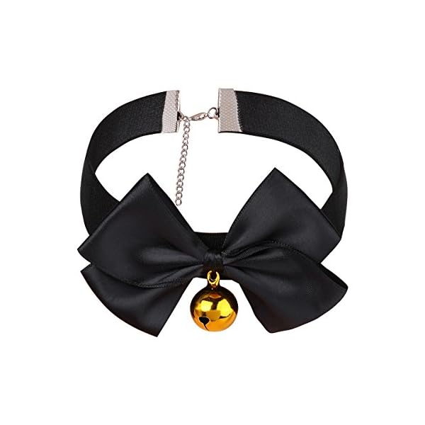 Freebily Damen Punk Choker Leder Slave Halsband mit O-ring Halskette Festish Halsbänder Einstellbar