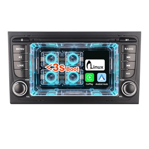 Radio para auto con pantalla táctil y CarPlay inalámbrico miniatura 1