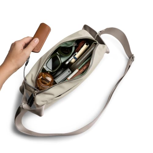 Image of Bellroy Classic Sling 5L, Minimalist Crossbody Bag - Steel | 5L everyday minimalist crossbody bag with internal organization, an adjustable strap and auto-compression