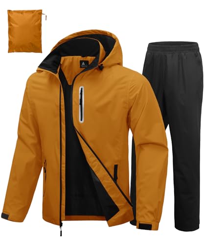 Image of SWISSWELL Men's Waterproof Golf Rain Suit Rain Gear Jacket and Pants Lightweight for Golf Fishing Big and Tall S-5XL