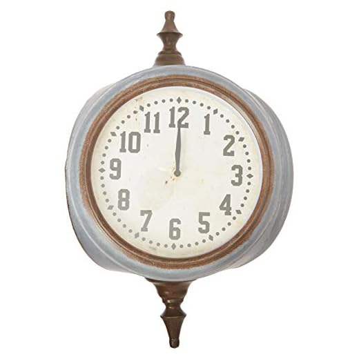 Creative Co-Op Metal Double Sided Wall Clock