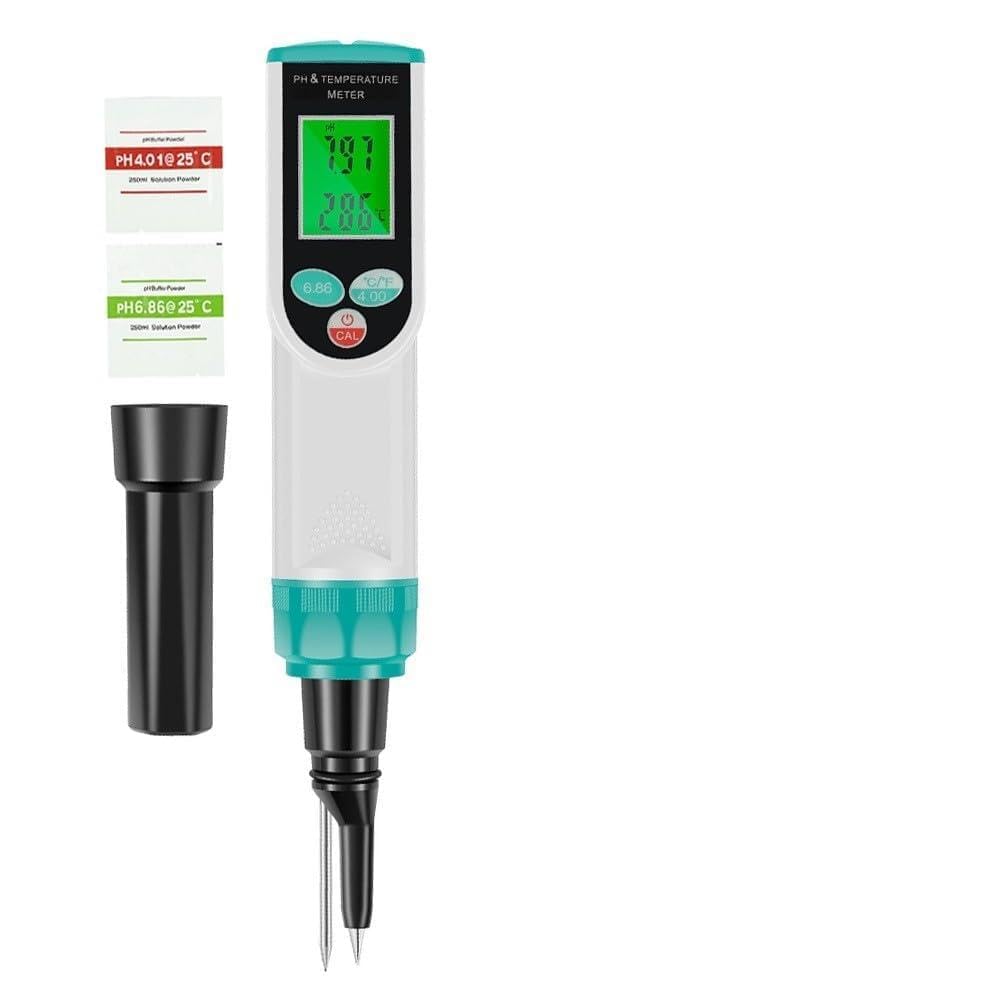 Testeur de pH pour aliments, testeur de pH du sol, testeur de pH numérique avec sonde de température, étalonnage automatique pour levain, viande, jardinage