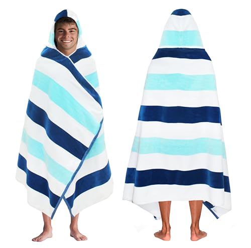 COTTON CRAFT Hooded Beach Towel for Adults - 100% Cotton XXL 35x84 Towel