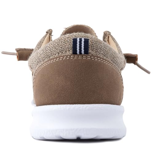 Image of Nautica Men's Comfort Loafers, Slip-On Boat Shoe, Lightweight Casual Stretch Sneaker-Rushford