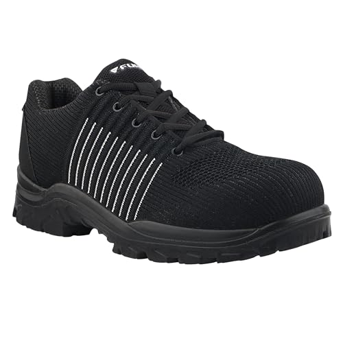 Image of FUEL Aqua Safety Shoes for Men with Excellent Grip, PU Single Density Sole, Light Weight Construction Shoes, Slip Resistance Lace-Up Industrial Composite Toe Cap Footwear (200 J)
