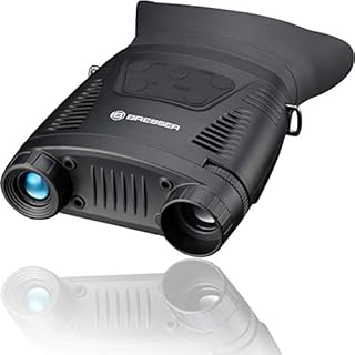 Bresser 1877491 Night Vision Digital NV Binoculars, 3x 130 m Range, Integrated Infrared Lighting and Recording Function