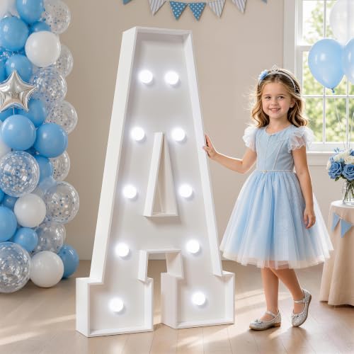 Image of Marquee Letters 4 Feet Tall, Cool Light Up Letters A for Party Decor