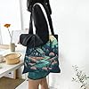 MXZERFKGLA Tote Bag Reusable Shopping Bags Cabin in the Forest Tote Bag Grocery Bags Casual Shoulder Handbag #5