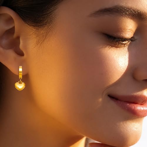 Image of Rubans Demi Fine Stainless Steel Hoop Earrings Daily Gift for Women & Girls