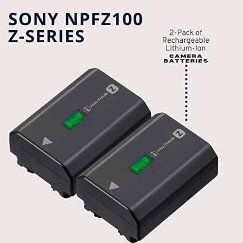 Sony Npfz100 Z-Series Rechargeable Camera Battery (Two-Pack) With Dual Charger Bundle (3 Items) - More Power For Longer Shooting Times #TOP2