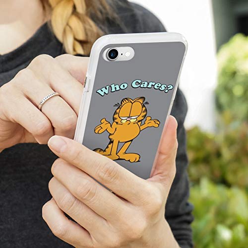 Garfield Who Cares? Protective Slim Fit Hybrid Rubber Bumper Case Fits Apple Iphone 8, 8 Plus, X, 11, 11 Pro,11 Pro Max #TOP2