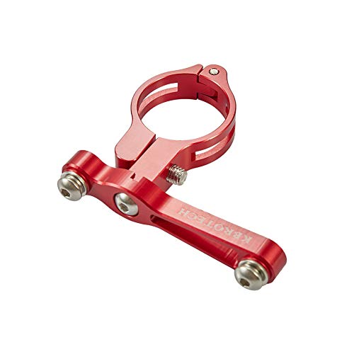Kbrotech Bicycle Water Bottle Cage Holder Mount Adapter Adjustable Compatible Bike Handlebar Seatpost Fork Ultra Strong 7075 Aluminum Alloy CNC Machined (Sigle red) - Thumbnail 2