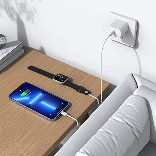 For Apple Watch Fast Charger Usb C, 2 In 1【Apple Mfi Certified】6Ft Iwatch Charger Magnetic Charging Cable &Pd Usbc Fast Wall Charger Power Adapter For Apple Watch Series 6/Se/5/4/3/2/1&Iphone 14/13/12 #TOP6