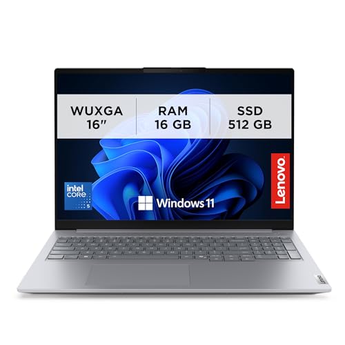 Notebook 16 Pollici ThinkBook 16 Gen 8, PC Portatile Professionale Windows 11 Pro, Intel Core 5 210H, Ram 16GB DDR5, 512GB SSD NVMe, Laptop Thunderbolt 4 Computer Audio Dolby, Espandibile 2TB