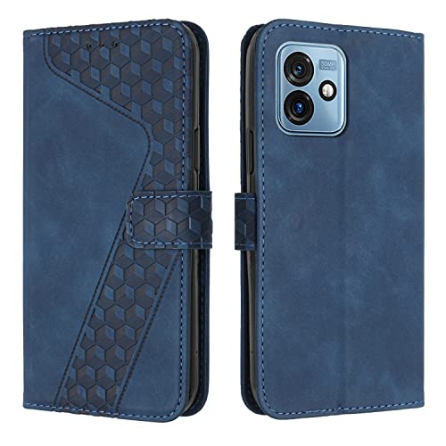 OKZone Funda para Motorola Moto G 5G 2023, PU Cuero Flip Carcasa Fundas Móvil de Tapa Libro Caso Piel PU para Motorola Moto G 5G 2023, Billetera Tarjetero Telefono Cubrir Móvil Phone Cover (Azul)