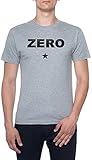 Material blando Zero Rock Star Hombres Camiseta De Manga Corta Gris Cuello Redondo Men T-Shirt Grey Round Neck 3XL