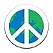Peace Sign Over The Earth - Button/Pinback
