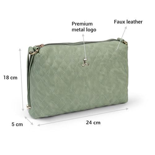 Image of Mochi Women Casual PU Soft Body Zipper closure Quilted Sling Bag
