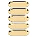 CHICIRIS Plateau à Bijoux Porte-Vaisselle 5 Pièces en Acier Inoxydable en Forme D'ovale Porte-Serviettes Cosmétiques Plateau de Rangement de Bijoux Plat Assiette Organisateur(Petit (Or sans Bordure))