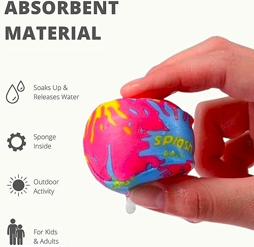 LATERN 30 Stück Wasserbombenbälle, 5CM Wiederverwendbarer Wasserabsorbierender Ball Mini Wasserspritzbälle für Outdoor Wasseraktivitäten Poolstrand Gastgeschenke Sommerliche Wasserkampfspiele
