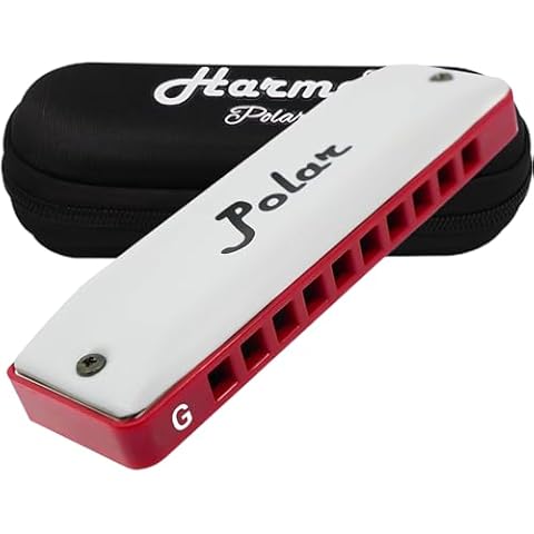 Harmo Polar Natural Minor Harmonica Key of G - Specialized for Natural Minor Blues, Jazz, Rock, Folk, & Pop, Mouth Organ With Case, Phosphor Bronze Reeds, Harmonica for Beginners & Professionals Cover