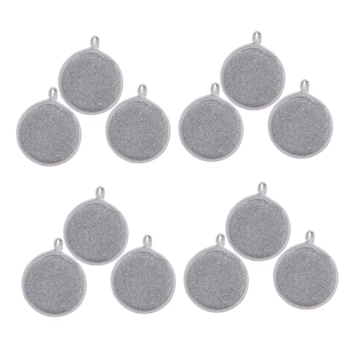CIYODO 12 Pack Double-Sided Kitchen Sponges Dishwashing Scouring Pads for Non-Scratch Cleaning Reusable Dish Sponges for Kitchen Scrubbers for Pots and Pans