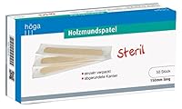 Höga Holzmundspatel, steril, 150mm lang, 50 Stück