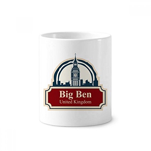 Tasse blanche Big Ben Londres en céramique de 350ml pour ranger vos brosses et stylos