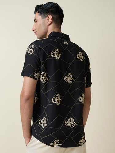 Image of Thomas Scott Men Premium Embroidered Slim Fit Casual Shirt