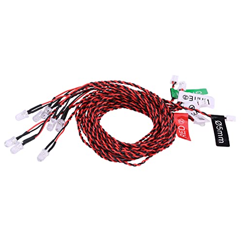 Kit LED 8 Pièces Pour Avion RC - Feux Clignotants Simulation, Atterrissage, Ailes, Anti-collision, 4-6V, 600mm