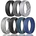 Egnaro Silicone Wedding Ring for Men, Breathable Mens' Rubber Wedding Bands, Size 8 9 10 11 12 13, for Crossfit Workout